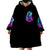 Flame Witch Skull Wearable Blanket Hoodie I'm An Odd Combination Of Sweet And Don't Mess With Me - Wonder Print Shop