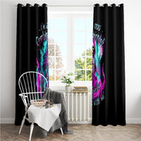 Flame Witch Skull Window Curtain I'm An Odd Combination Of Sweet And Don't Mess With Me - Wonder Print Shop