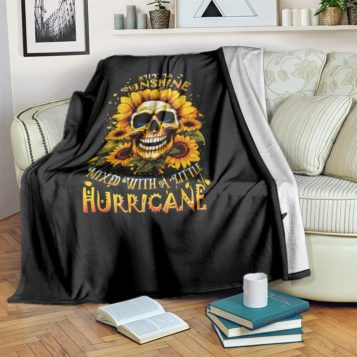 sunflower-skull-blanket-she-is-sunshine-mixed-with-a-little-hurricance