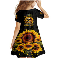 Sunflower Skull Family Matching Mermaid Dress and Hawaiian Shirt She Is Sunshine Mixed With A Little Hurricance - Wonder Print Shop