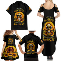Sunflower Skull Family Matching Summer Maxi Dress and Hawaiian Shirt She Is Sunshine Mixed With A Little Hurricance - Wonder Print Shop