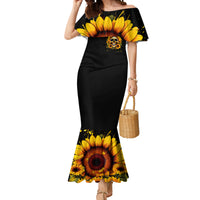 Sunflower Skull Mermaid Dress She Is Sunshine Mixed With A Little Hurricance - Wonder Print Shop