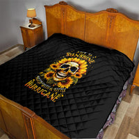 Sunflower Skull Quilt She Is Sunshine Mixed With A Little Hurricance - Wonder Print Shop