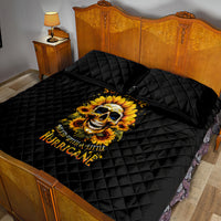 Sunflower Skull Quilt Bed Set She Is Sunshine Mixed With A Little Hurricance - Wonder Print Shop