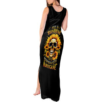 Sunflower Skull Tank Maxi Dress She Is Sunshine Mixed With A Little Hurricance - Wonder Print Shop