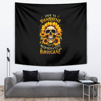 Sunflower Skull Tapestry She Is Sunshine Mixed With A Little Hurricance - Wonder Print Shop
