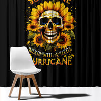 Sunflower Skull Window Curtain She Is Sunshine Mixed With A Little Hurricance - Wonder Print Shop