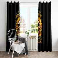 Sunflower Skull Window Curtain She Is Sunshine Mixed With A Little Hurricance - Wonder Print Shop