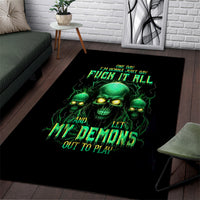 Thnder Skull Area Rug One Day I Gonna Just Say F It All - Wonder Print Shop