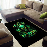 Thnder Skull Area Rug One Day I Gonna Just Say F It All - Wonder Print Shop