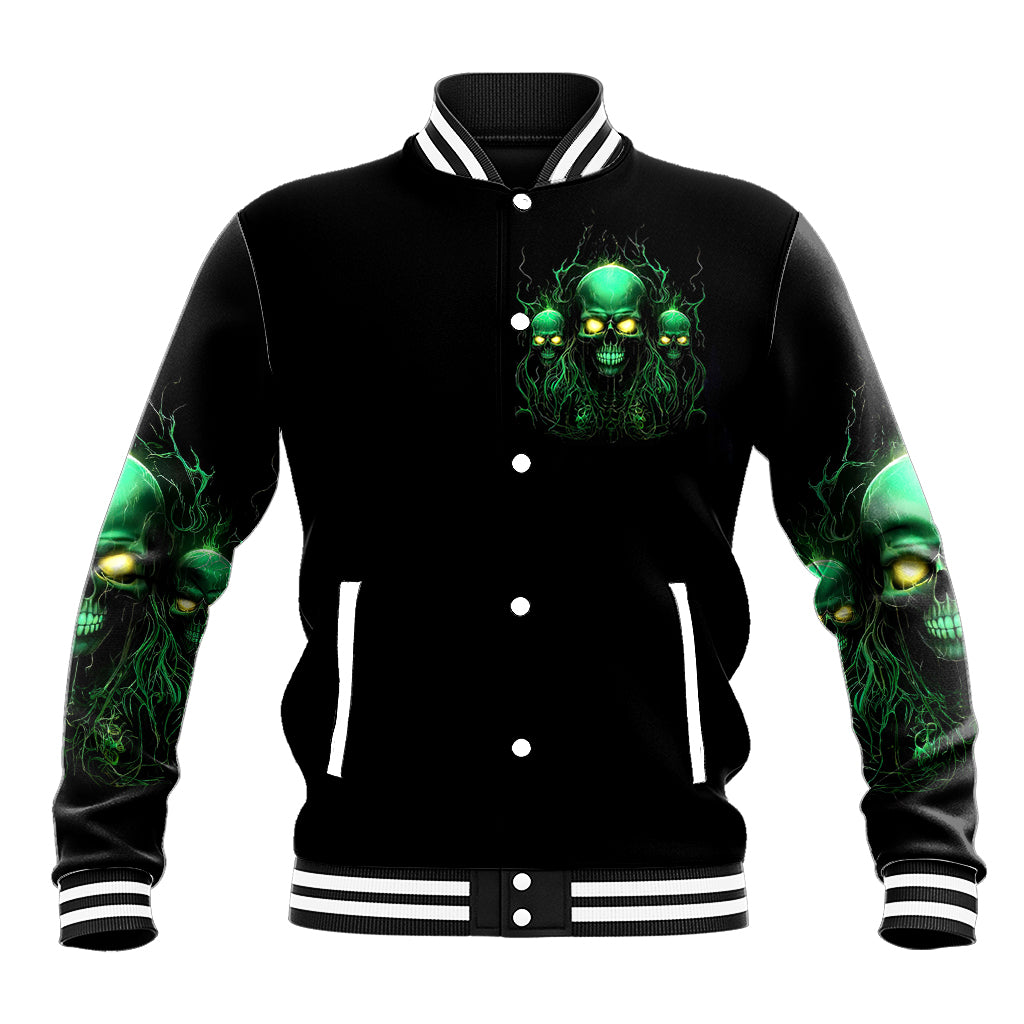 Thnder Skull Baseball Jacket One Day I Gonna Just Say F It All - Wonder Print Shop