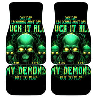 Thnder Skull Car Mats One Day I Gonna Just Say F It All - Wonder Print Shop