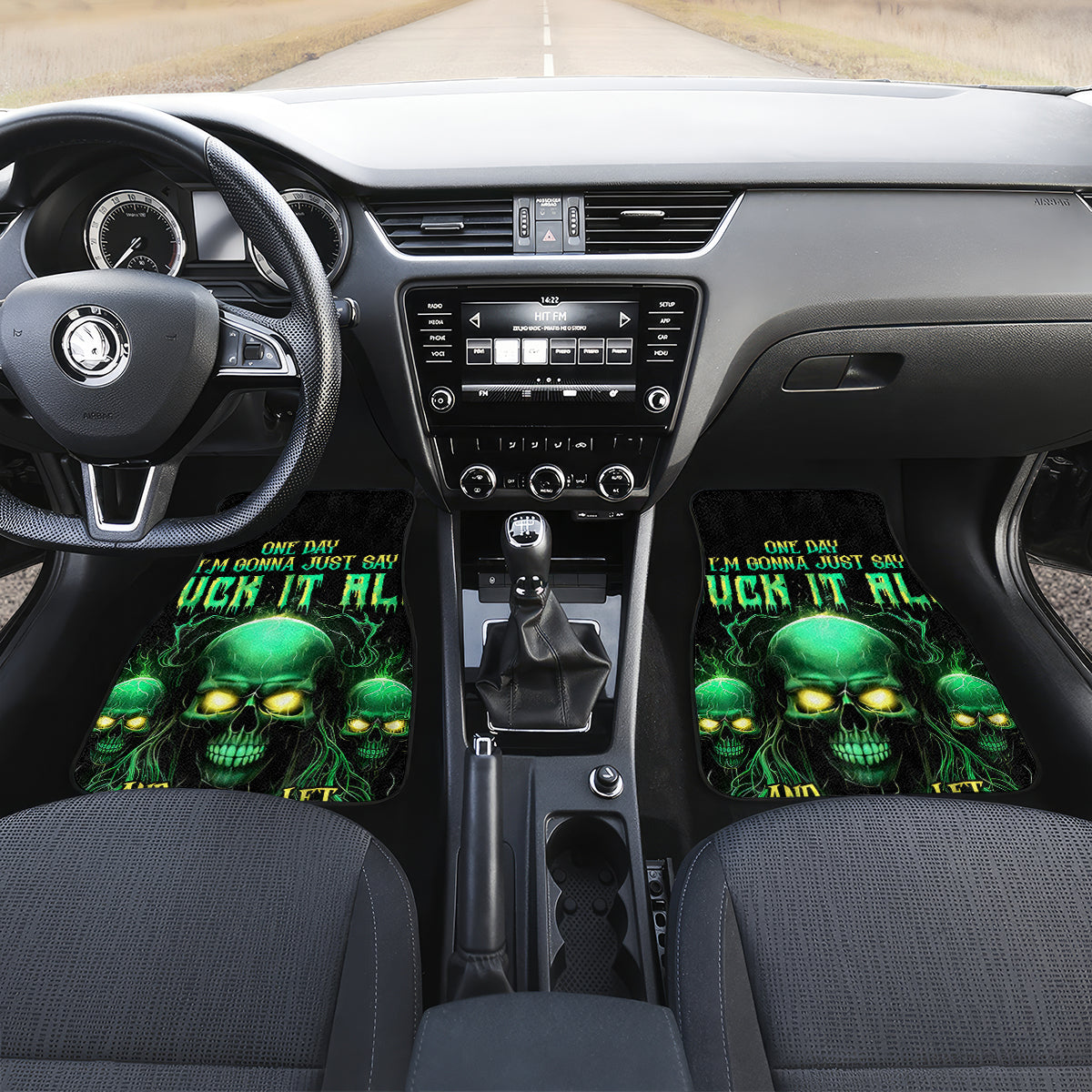 Thnder Skull Car Mats One Day I Gonna Just Say F It All - Wonder Print Shop