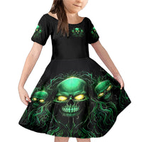 Thnder Skull Family Matching Mermaid Dress and Hawaiian Shirt One Day I Gonna Just Say F It All - Wonder Print Shop