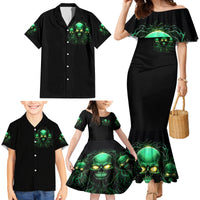 Thnder Skull Family Matching Mermaid Dress and Hawaiian Shirt One Day I Gonna Just Say F It All - Wonder Print Shop