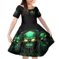 Thnder Skull Family Matching Off Shoulder Short Dress and Hawaiian Shirt One Day I Gonna Just Say F It All - Wonder Print Shop