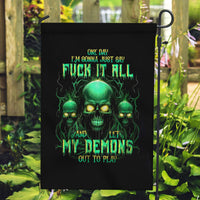 Thnder Skull Garden Flag One Day I Gonna Just Say F It All - Wonder Print Shop