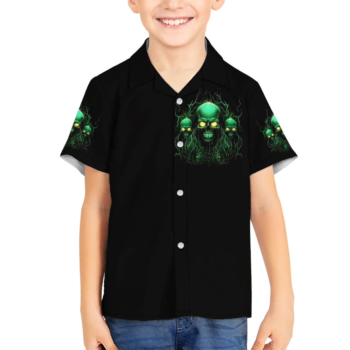 Thnder Skull Kid Hawaiian Shirt One Day I Gonna Just Say F It All - Wonder Print Shop
