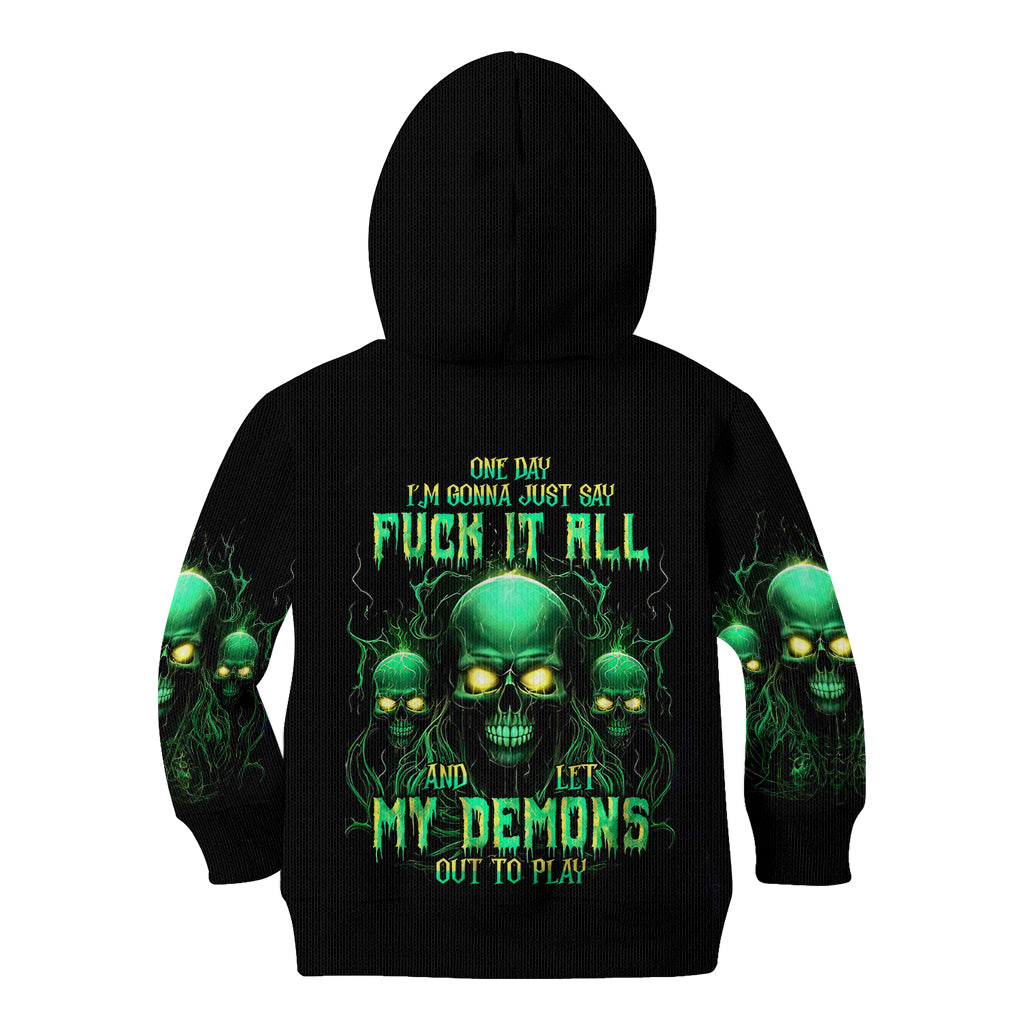 Thnder Skull Kid Hoodie One Day I Gonna Just Say F It All - Wonder Print Shop