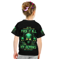 Thnder Skull Kid T Shirt One Day I Gonna Just Say F It All - Wonder Print Shop