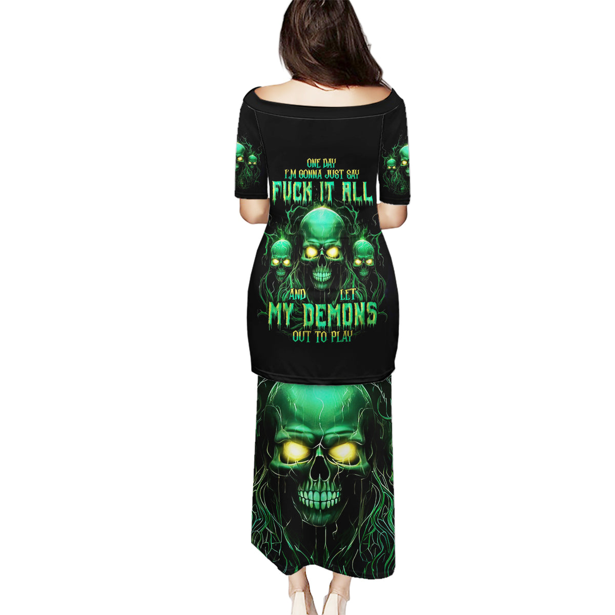 Thnder Skull Puletasi One Day I Gonna Just Say F It All - Wonder Print Shop