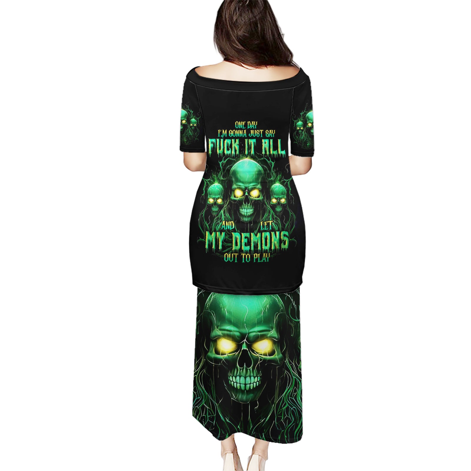 Thnder Skull Puletasi One Day I Gonna Just Say F It All - Wonder Print Shop