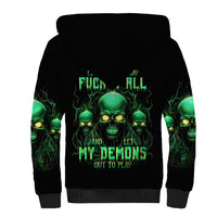 Thnder Skull Sherpa Hoodie One Day I Gonna Just Say F It All - Wonder Print Shop