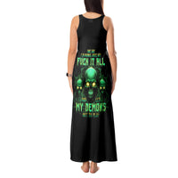 Thnder Skull Tank Maxi Dress One Day I Gonna Just Say F It All - Wonder Print Shop