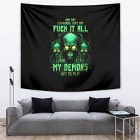 Thnder Skull Tapestry One Day I Gonna Just Say F It All - Wonder Print Shop