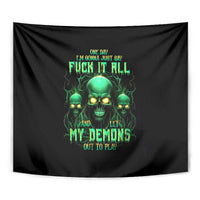 Thnder Skull Tapestry One Day I Gonna Just Say F It All - Wonder Print Shop