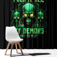 Thnder Skull Window Curtain One Day I Gonna Just Say F It All - Wonder Print Shop