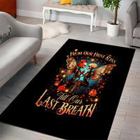 Couple Skull Area Rug From Our First Kiss Till Our Last Breath - Wonder Print Shop