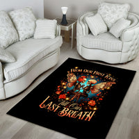 Couple Skull Area Rug From Our First Kiss Till Our Last Breath - Wonder Print Shop
