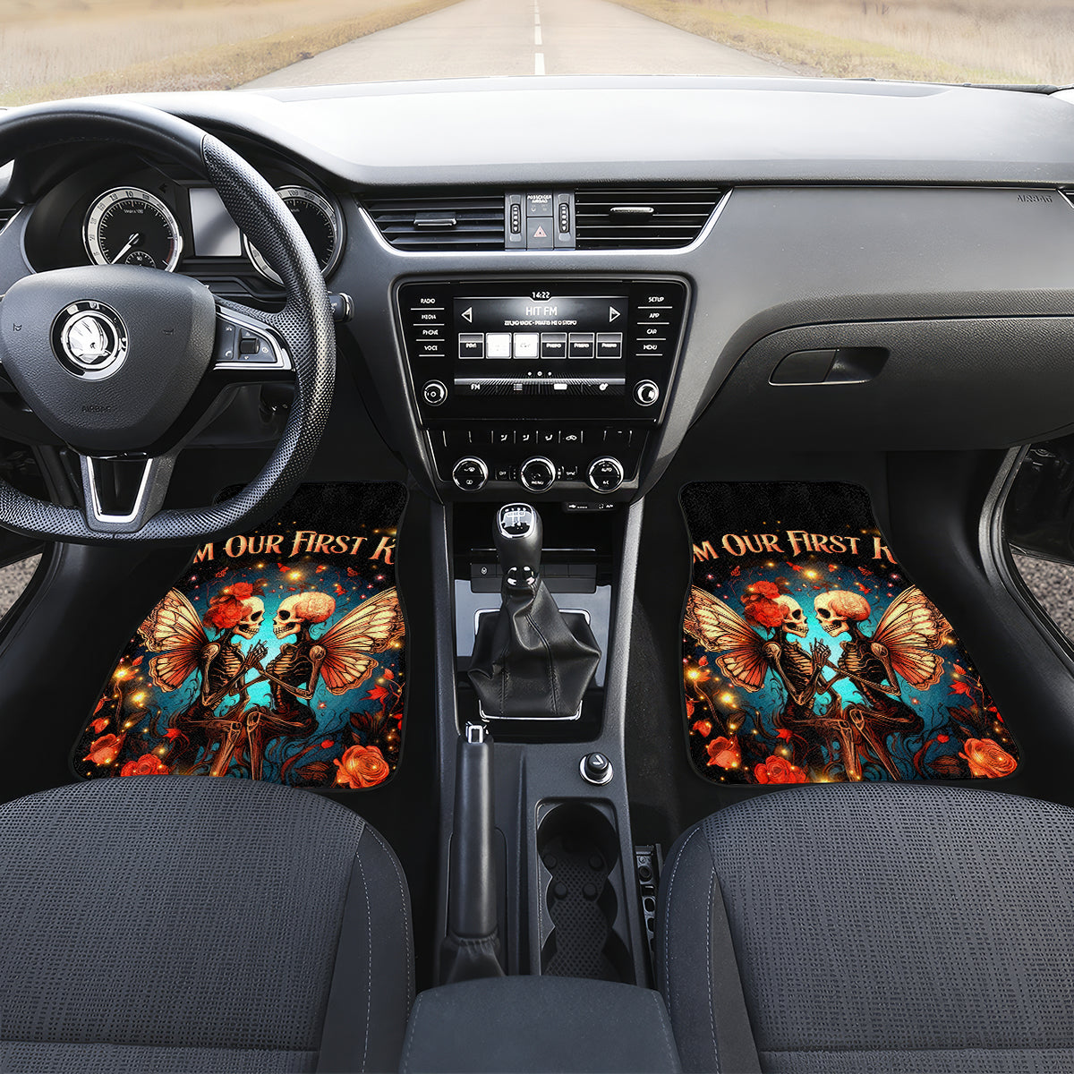 Couple Skull Car Mats From Our First Kiss Till Our Last Breath - Wonder Print Shop