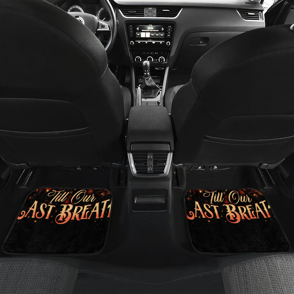 Couple Skull Car Mats From Our First Kiss Till Our Last Breath - Wonder Print Shop