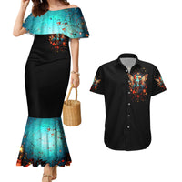 Couple Skull Couples Matching Mermaid Dress and Hawaiian Shirt From Our First Kiss Till Our Last Breath - Wonder Print Shop