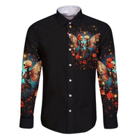 Couple Skull Family Matching Long Sleeve Bodycon Dress and Hawaiian Shirt From Our First Kiss Till Our Last Breath - Wonder Print Shop