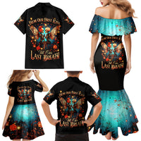 Couple Skull Family Matching Mermaid Dress and Hawaiian Shirt From Our First Kiss Till Our Last Breath - Wonder Print Shop