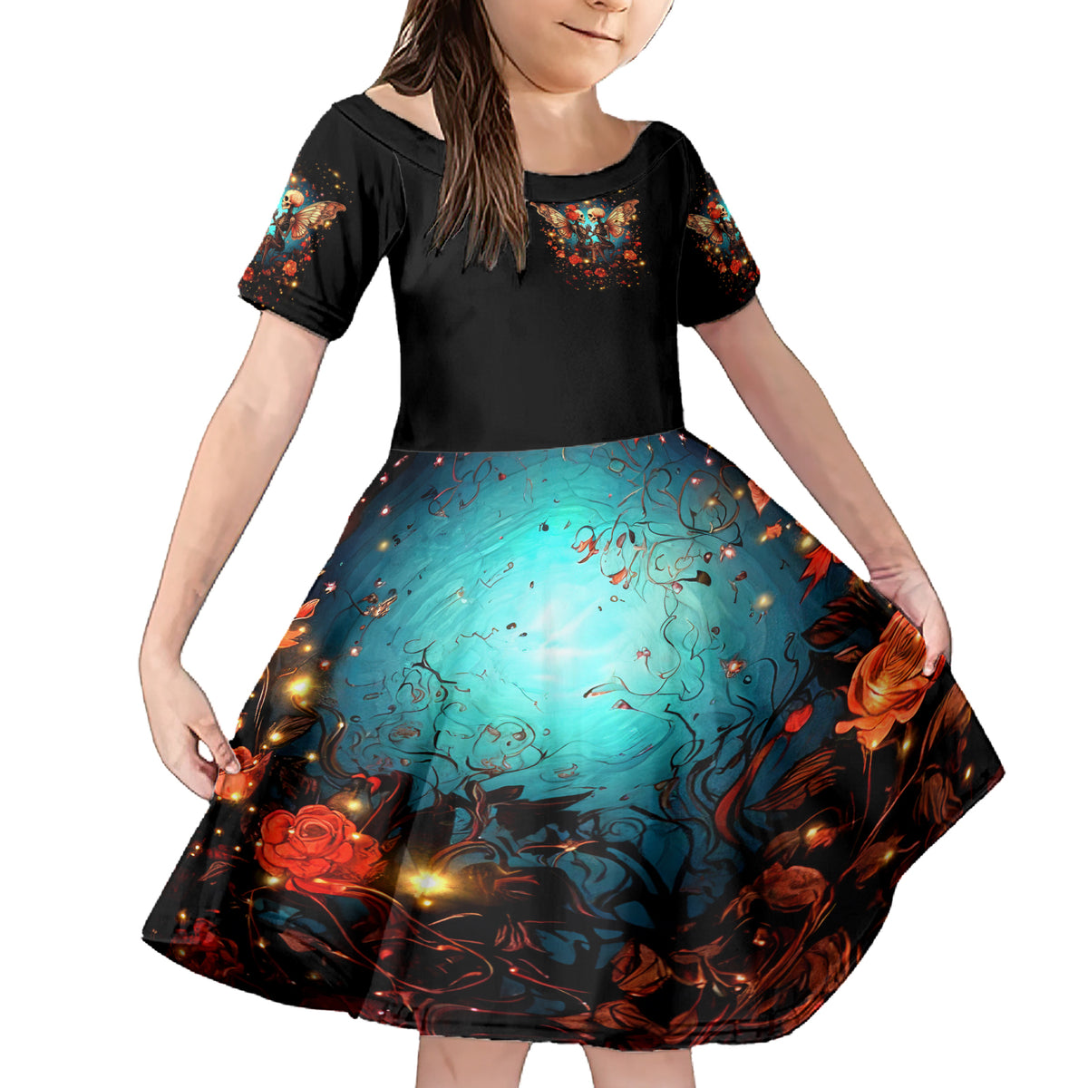 Couple Skull Family Matching Short Sleeve Bodycon Dress and Hawaiian Shirt From Our First Kiss Till Our Last Breath - Wonder Print Shop