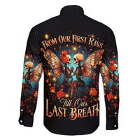 Couple Skull Family Matching Short Sleeve Bodycon Dress and Hawaiian Shirt From Our First Kiss Till Our Last Breath - Wonder Print Shop