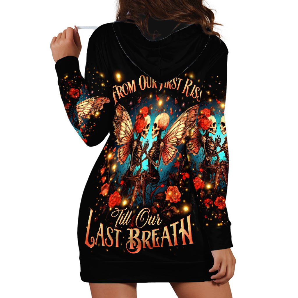 Couple Skull Hoodie Dress From Our First Kiss Till Our Last Breath - Wonder Print Shop