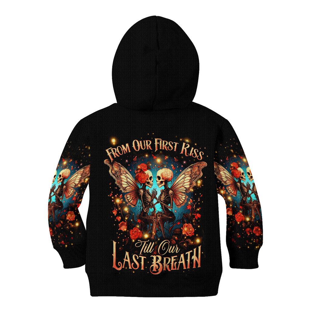 Couple Skull Kid Hoodie From Our First Kiss Till Our Last Breath - Wonder Print Shop