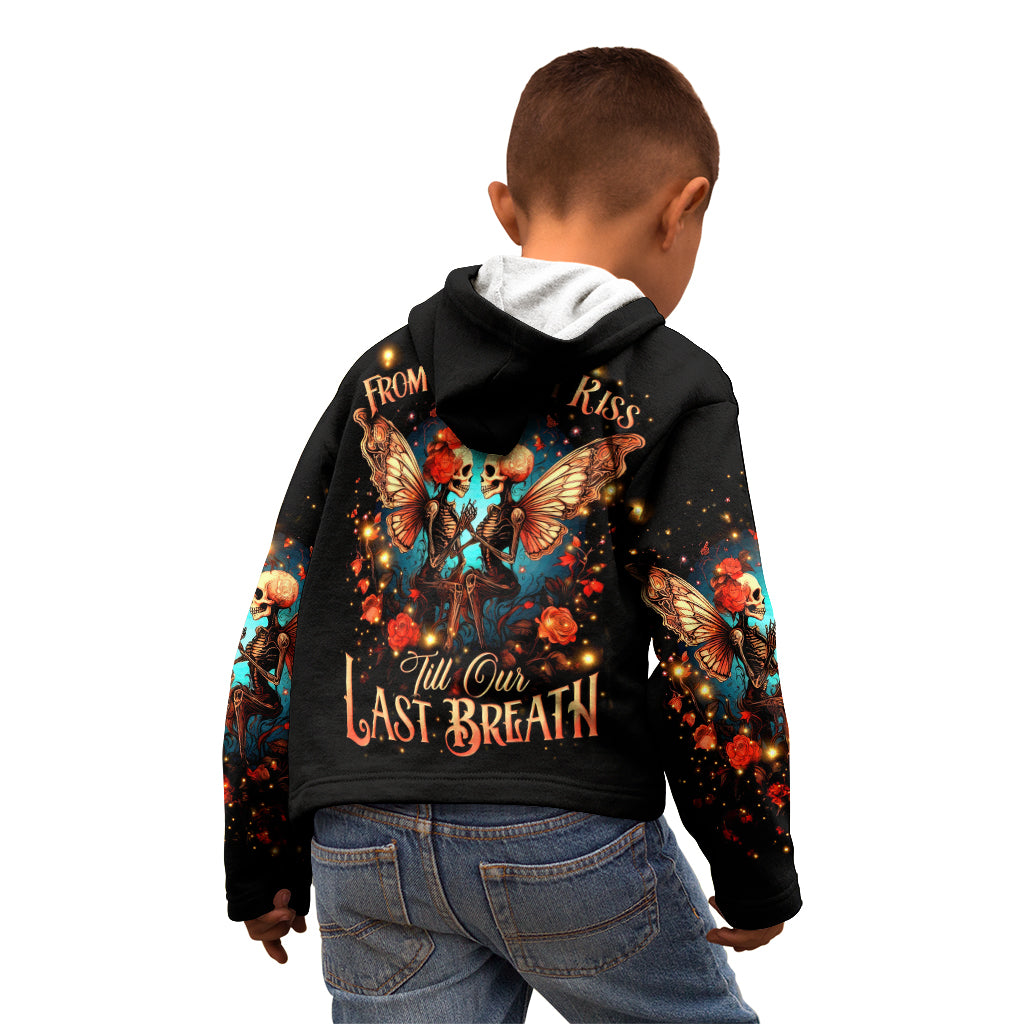 Couple Skull Kid Hoodie From Our First Kiss Till Our Last Breath - Wonder Print Shop
