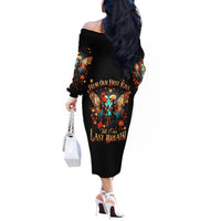 Couple Skull Off The Shoulder Long Sleeve Dress From Our First Kiss Till Our Last Breath - Wonder Print Shop