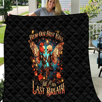 Couple Skull Quilt From Our First Kiss Till Our Last Breath - Wonder Print Shop