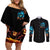 Witch Skull Halloween Couples Matching Off Shoulder Short Dress and Long Sleeve Button Shirt I Didn't Becom A Witch - Wonder Print Shop