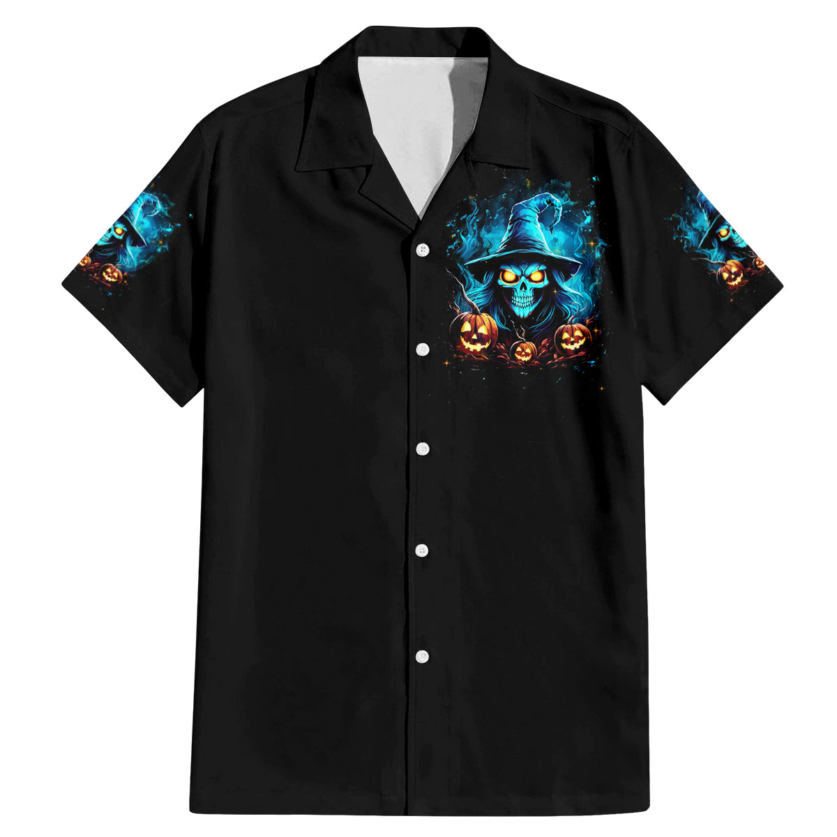 Witch Skull Halloween Family Matching Mermaid Dress and Hawaiian Shirt I Didn't Becom A Witch - Wonder Print Shop