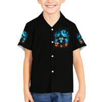 Witch Skull Halloween Family Matching Off Shoulder Long Sleeve Dress and Hawaiian Shirt I Didn't Becom A Witch - Wonder Print Shop
