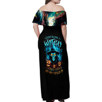 Witch Skull Halloween Family Matching Off Shoulder Maxi Dress and Hawaiian Shirt I Didn't Becom A Witch - Wonder Print Shop