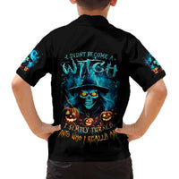 Witch Skull Halloween Family Matching Summer Maxi Dress and Hawaiian Shirt I Didn't Becom A Witch - Wonder Print Shop